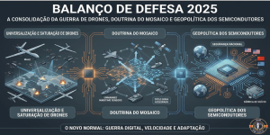 Balanço de Defesa 2025: A Consolidação da Guerra de Drones e a Doutrina do Mosaico