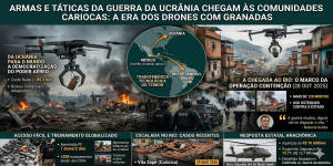 Armas e Táticas da Guerra da Ucrânia Chegam às Comunidades Cariocas: A Era dos Drones com Granadas